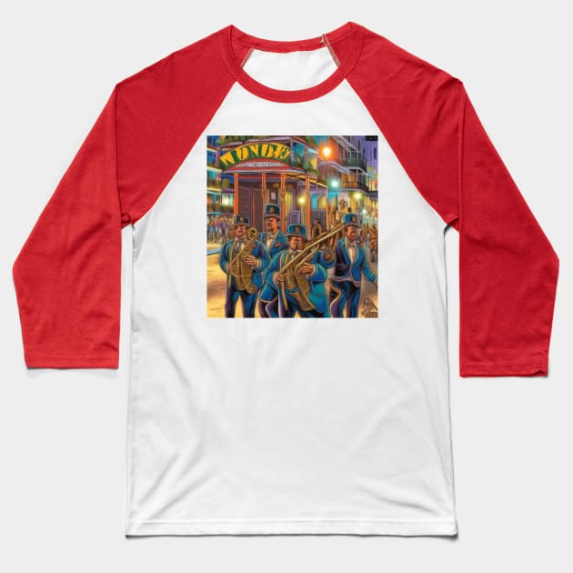 French Quarter Band Baseball T-Shirt by Stephanie Kennedy 